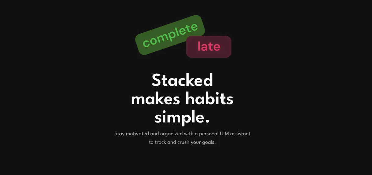 stacked ai habit tracker app